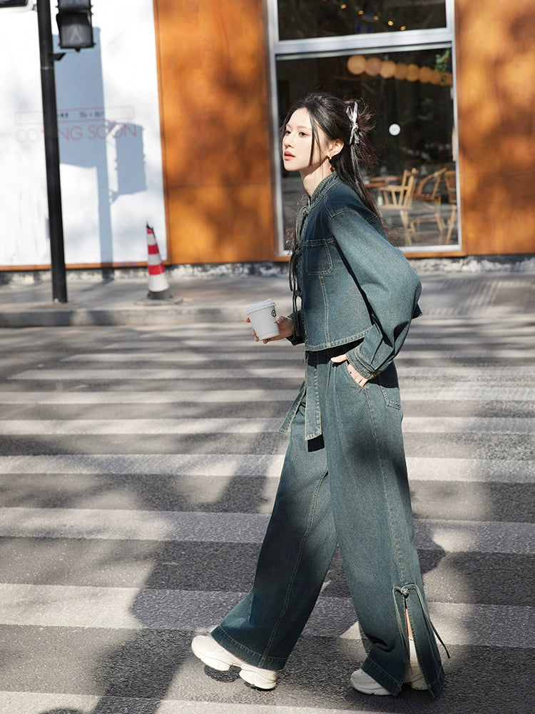 More than thirteen [Songshan] new Chinese wide-leg pants improved Hanfu set modern HanFuDreams