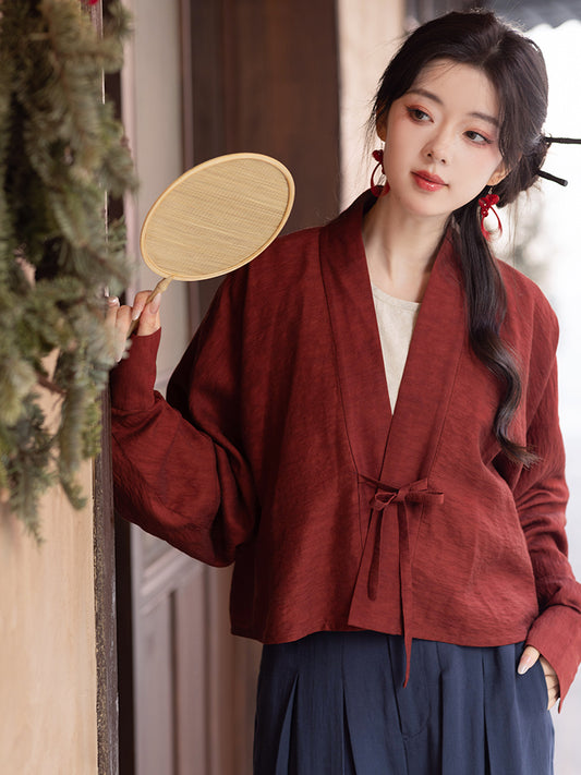 Han Element Man Cotton Cardigan Shorts Improved Bloomers Hanfu