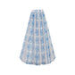 Bishanghua Denim Hanfu Set—Long Bijia Vest & Printed Chiffon Skirt modern Shisanyu Lower skirt S