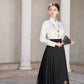 More than Thirteen [眠猫] New Chinese Horse Dress Set Autumn modern HanFuDreams Black two-piece set XS