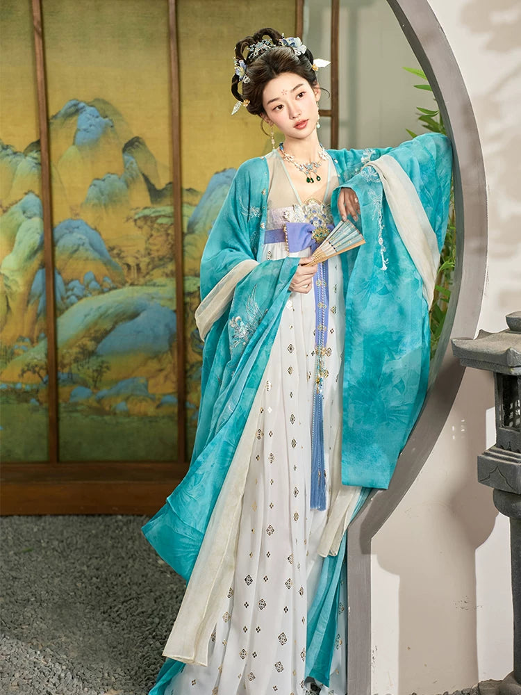 [Spring Breeze] Tang Style Hanfu Dress Set tang Shisanyu