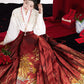 Ming short horse dress Hanfu into wine dress bride