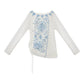[Tuoyue] knitted top embroidered denim shorts ethnic style set modern HanFuDreams Knitted top S