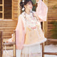 Flower Fairy Story [Yan Yunting] Fleece Cream Yellow Bijia Horse Skirt Set Ming ming HanFuDreams