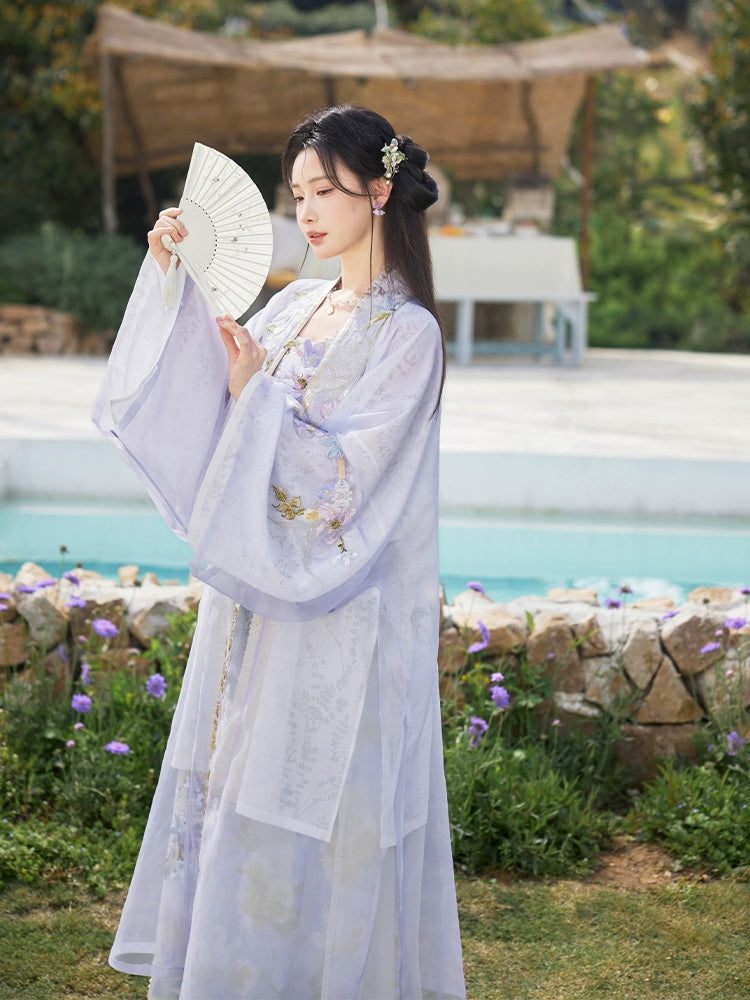 More than thirteen [single step to collect flowers] flower printing suspender skirt han HanFuDreams