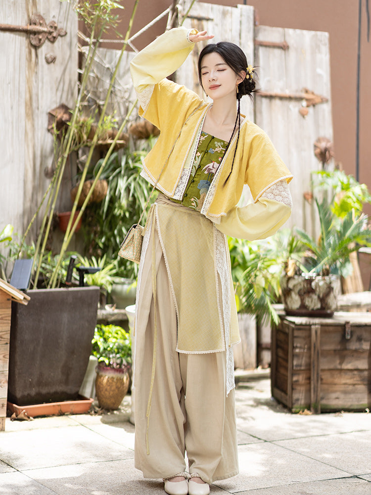 Ming straight waist pants short shirt Hanfu women ming HanFuDreams