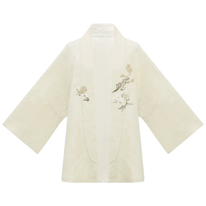 More than thirteen [rosin jade dew] brown coat top skirt hanfu set modern HanFuDreams jacket XS