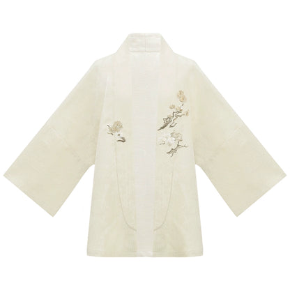 More than thirteen [rosin jade dew] brown coat top skirt hanfu set modern HanFuDreams jacket XS