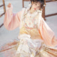 Flower Fairy Story [Yan Yunting] Fleece Cream Yellow Bijia Horse Skirt Set Ming ming HanFuDreams