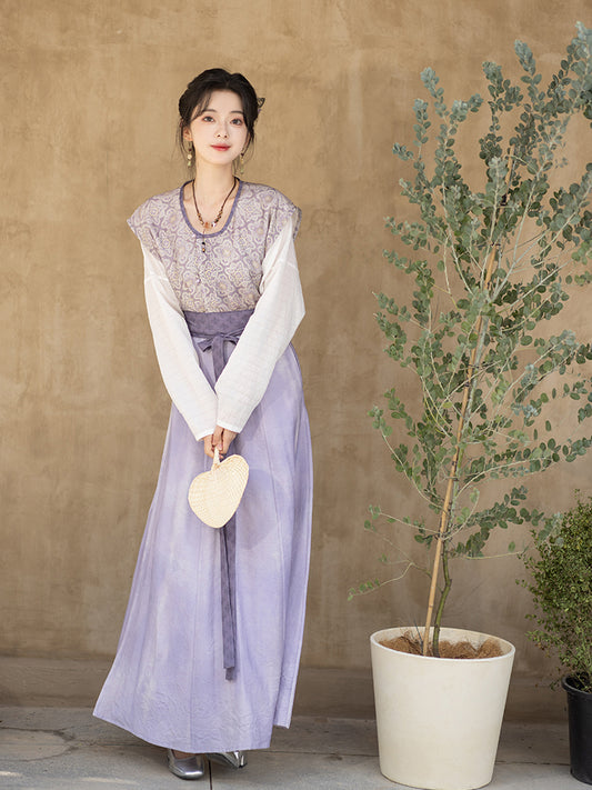Tencel Acetate Tang Miaozi Short Shirt Skirt Hanfu