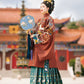 Ming-style Long Jacket and Horse Face Skirt, Hanfu for Autumn and Winter.