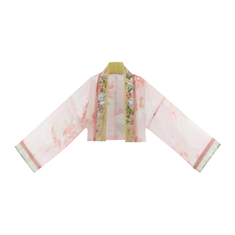 More than Thirteen “Hualinxia” Embroidered Hanfu Set (Cardigan & Suspender Skirt) han HanFuDreams Cardigan S