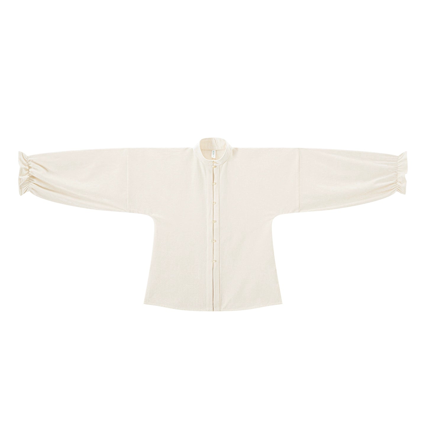 Chi Xia [Mianmian Yellow] Square Neck Half-Sleeve Short Jacket Shorts Song Pants song HanFuDreams Stand-up collar placket sleeve short shirt S