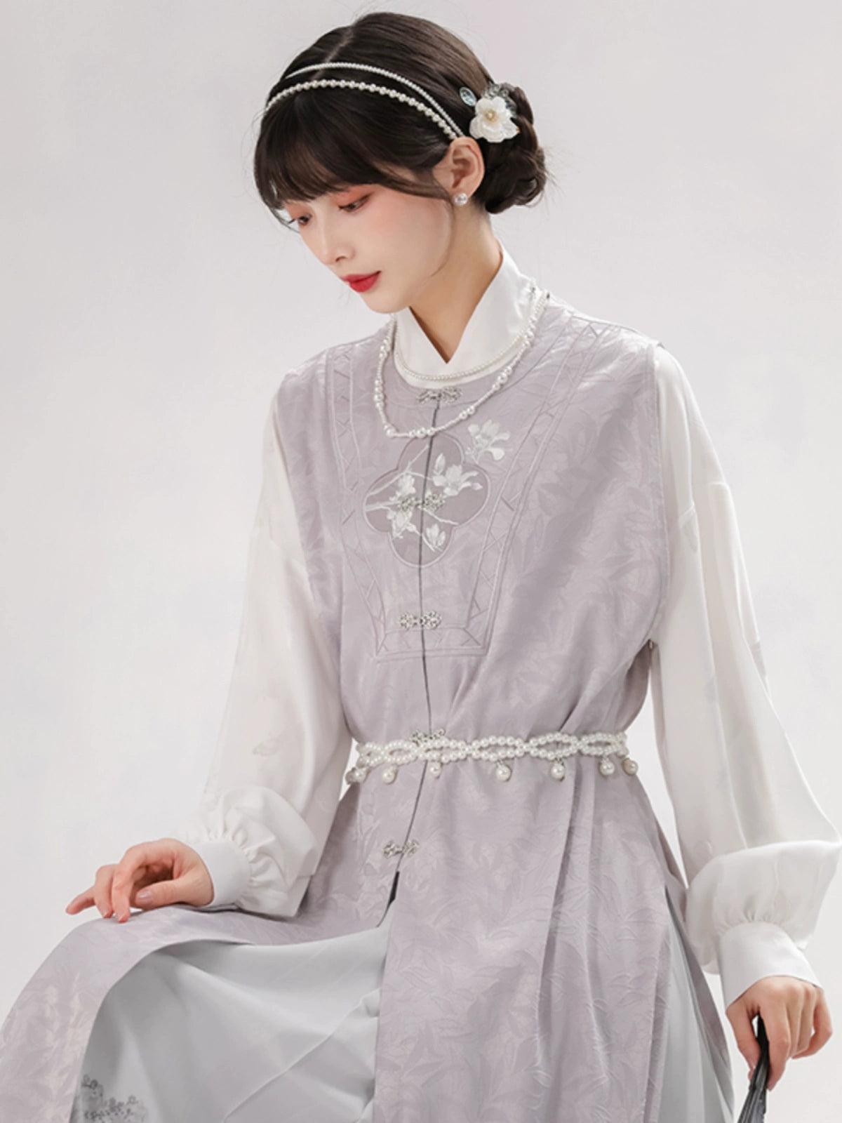 Han element shirt longer than armor horse face hanfu