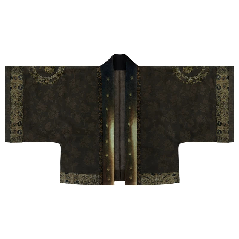 [Phoenix] Tang Style Hanfu 4-Piece Set tang Shisanyu Short Cross-Collar Blouse XS