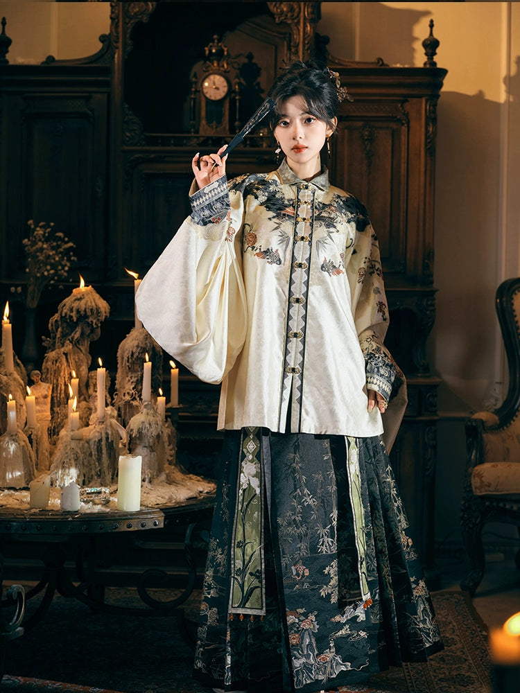 More than thirteen [Takeshita Tinglan] placket jacket, horse-face skirt, Ming-made Hanfu ming HanFuDreams