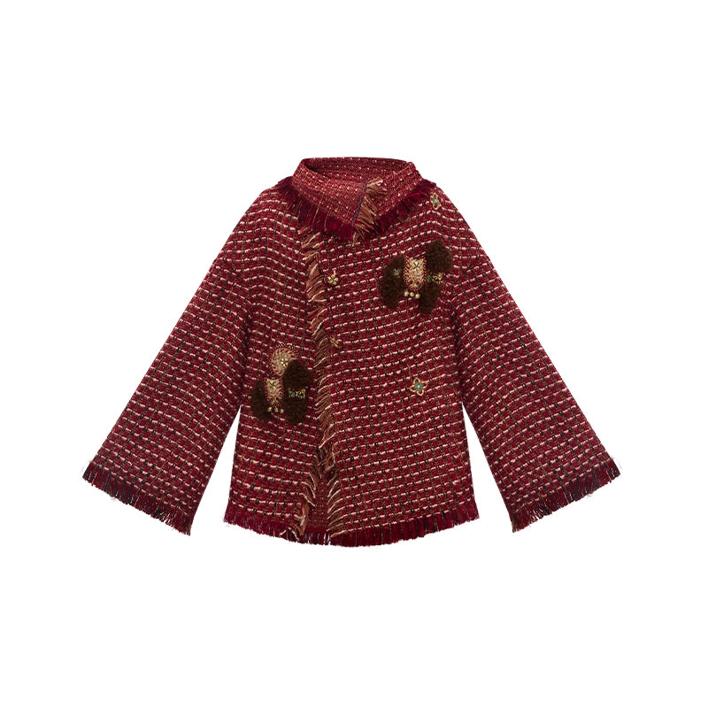 More than thirteen [Wind Horse Ballad] Xiaoxiangfeng Sense Jacket Irregular Half Skirt modern HanFuDreams jacket S