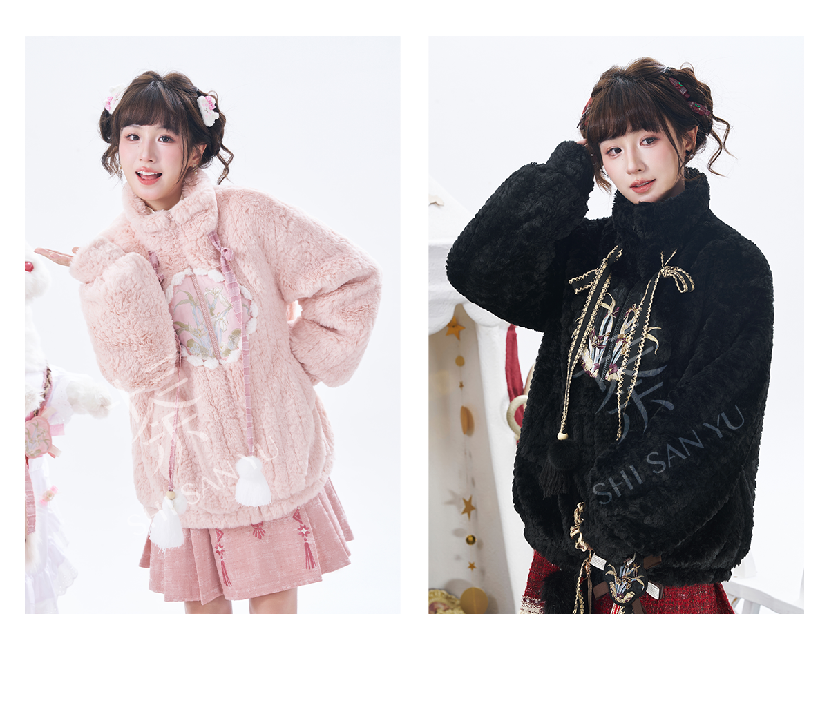 More than thirteen [Ranchi] warm cute lamb wool embroidered padded jacket