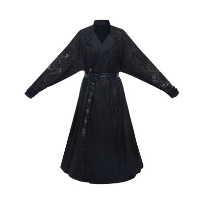 More than thirteen [Snake Bone Vientiane] crew neck robe imitation leather jacket modern HanFuDreams Improved Crew Neck Robe (including belt) S