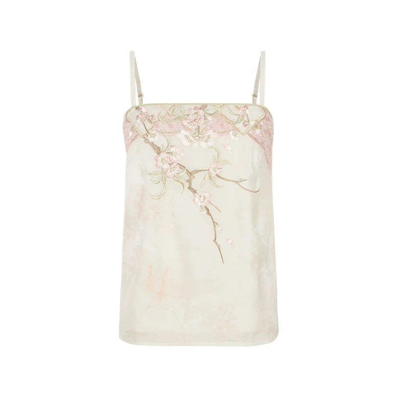 Xinghuayue Duijin Hanfu Set—Embroidered Jacket & Gradient Song Pants HanFuDreams Camisole S