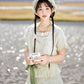 More than thirteen [flower and grass lamps] lace top suspender skirt set modern HanFuDreams