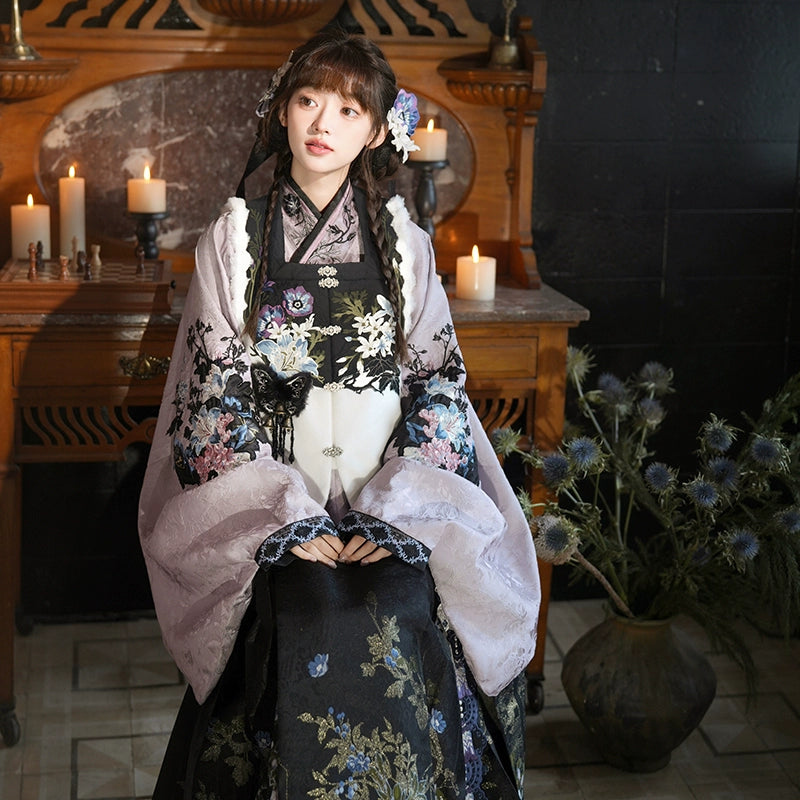 More than thirteen [HuHuaLing] horse dress Ming Hanfu autumn and winter ming HanFuDreams four-piece set S