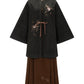 Han-style round-collared cross-collared jacket with horse face skirt Hanfu.