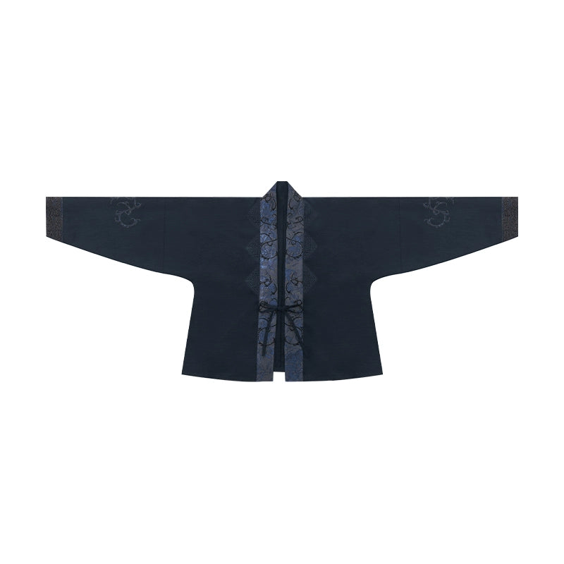 More than thirteen [Qianshan Qilin] black gold embroidered cape pants modern HanFuDreams Pair cross S