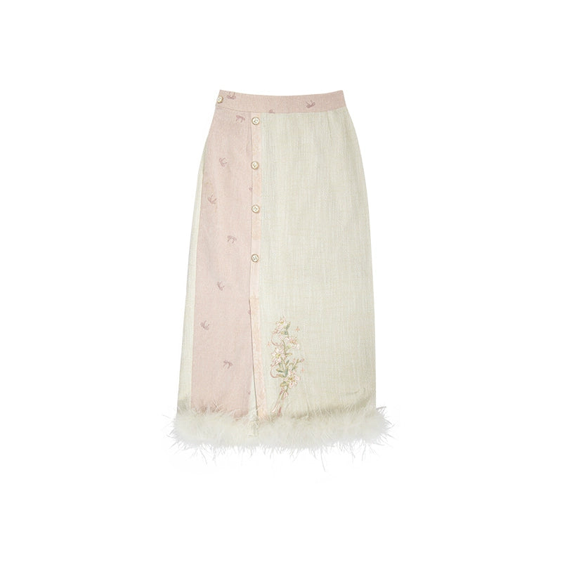 July Eve [Pink Jade Jialan] Small vest versatile stacked top coat modern HanFuDreams Pink jade Jialan, improved spinning skirt XS