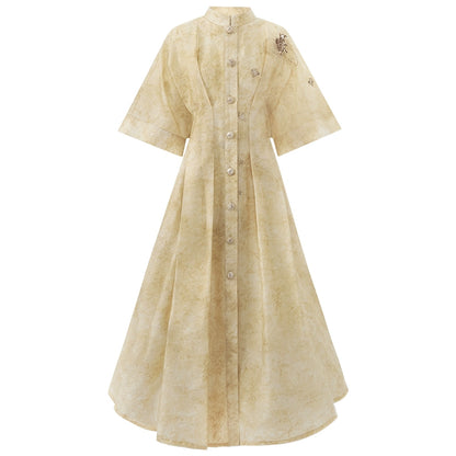 More than thirteen [闻钟] Tencel dress national style suit women modern HanFuDreams dress XS
