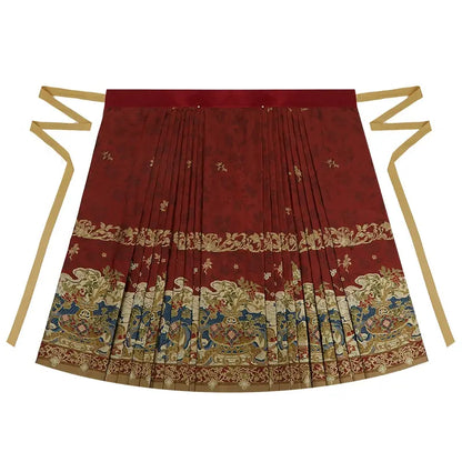 [plain porcelain] horse skirt top set ming HanFuDreams Horse Dress (Red) XS