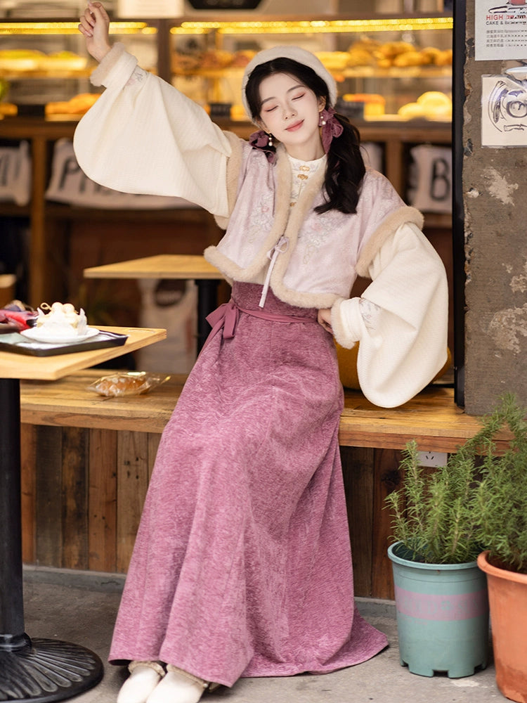 Tang Zhuanzi stand-up collar short shirt torn skirt Hanfu women