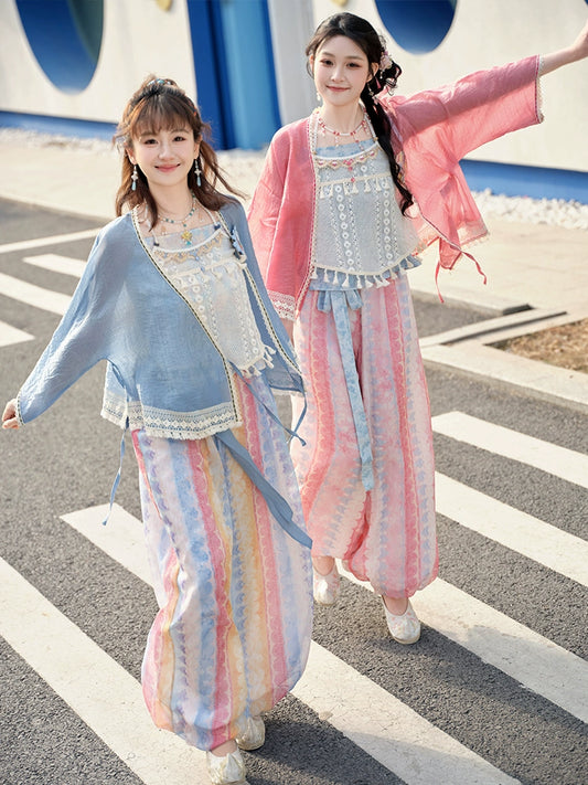 More than Thirteen [Party Magic] Spring Jacket Pants National Style Set modern HanFuDreams