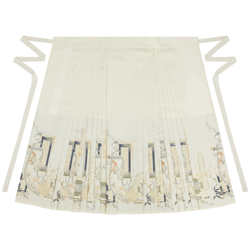 More than Thirteen [Painted Evening] New Chinese Horse Skirt Suit Women modern HanFuDreams Horse dress (white) XS