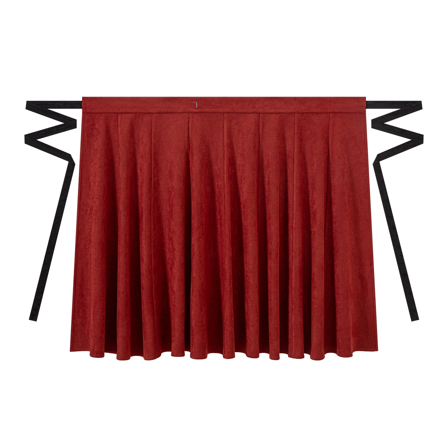 Chi Xia [Red and Ink] pleated collar shirt eight broken skirt Jin