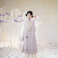 July Eve [Fujiao Moke] Embroidered Bijia Short Shirt Velvet Pleated Skirt han HanFuDreams