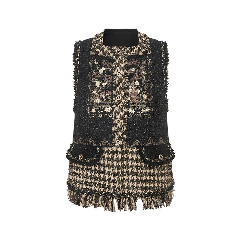 More than thirteen [gold ink loose smoke] improved three-pleated skirt than a collar shirt modern HanFuDreams Bijia (Improved) S