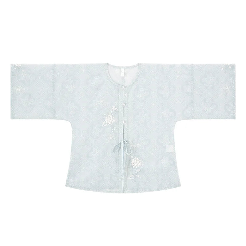 Modern Hanfu Summer Set — Cami Top, Cropped Shirt & Lantern Pants han Chixia Cropped Shirt S spot