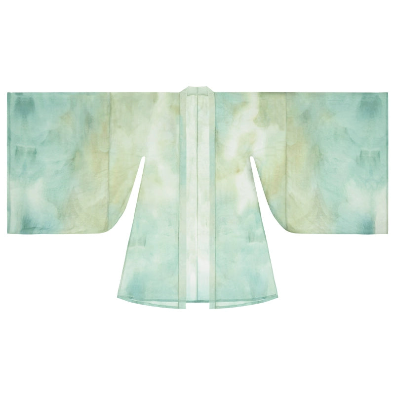 More than thirteen [Wenzhu Qingyin] Spring big-sleeved shirt straight train embroidered cold Hanfu han HanFuDreams Inner sleeve shirt XS