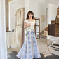 More than thirteen [壁上花] summer commuter denim national style suit modern HanFuDreams