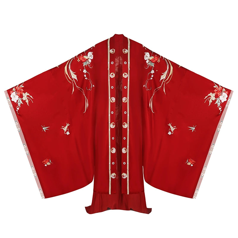 More than thirteen [鸾凤仙羽] straight collar chest skirt wedding dress Tang Hanfu women tang HanFuDreams Straight neck jacket XS