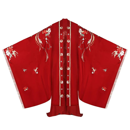 More than thirteen [鸾凤仙羽] straight collar chest skirt wedding dress Tang Hanfu women tang HanFuDreams Straight neck jacket XS