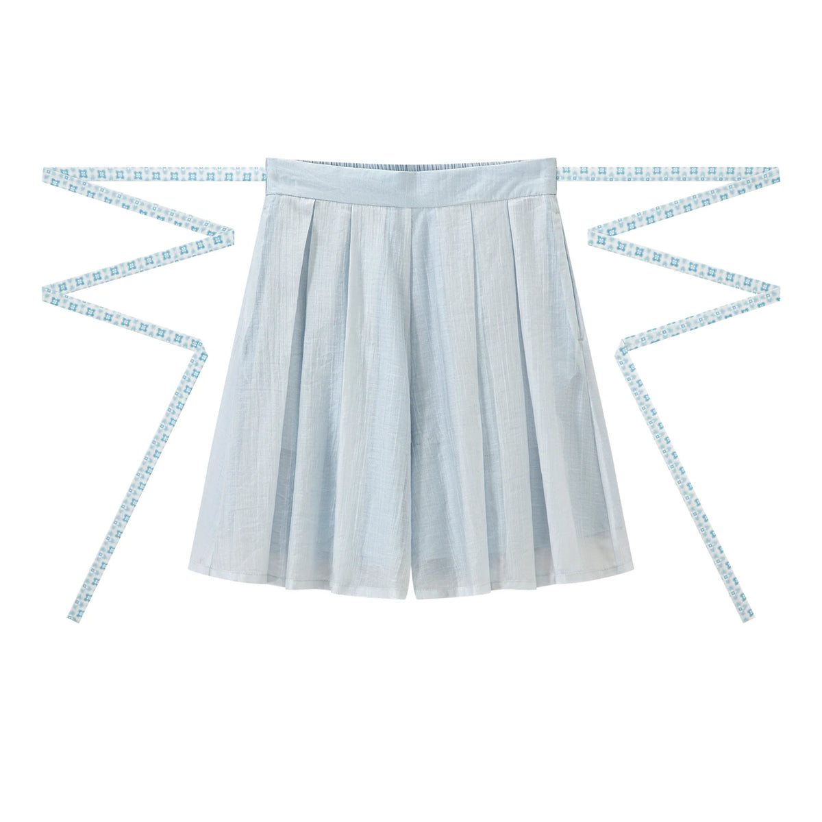 Tang Tiansi Silk Hanfu Summer Set — Top, Six-Panel Skirt & Shorts han Chixia Tencel Shorts S spot