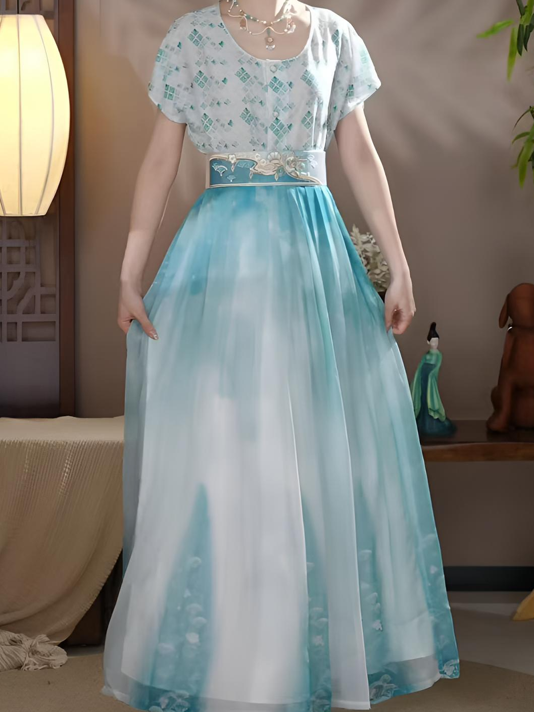 Flower Fairy Story [Shattered Star and Sunk Sea] Embroidery Half-pleated Princess Hundred Dresses modern HanFuDreams