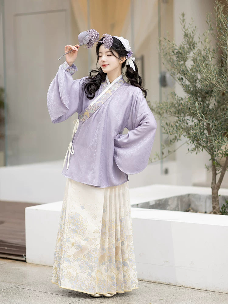 Chi Xia [Ziyang Meow Meow] Ming Tencel Short Shirt Horse Face Skirt Mask Skirt ming HanFuDreams