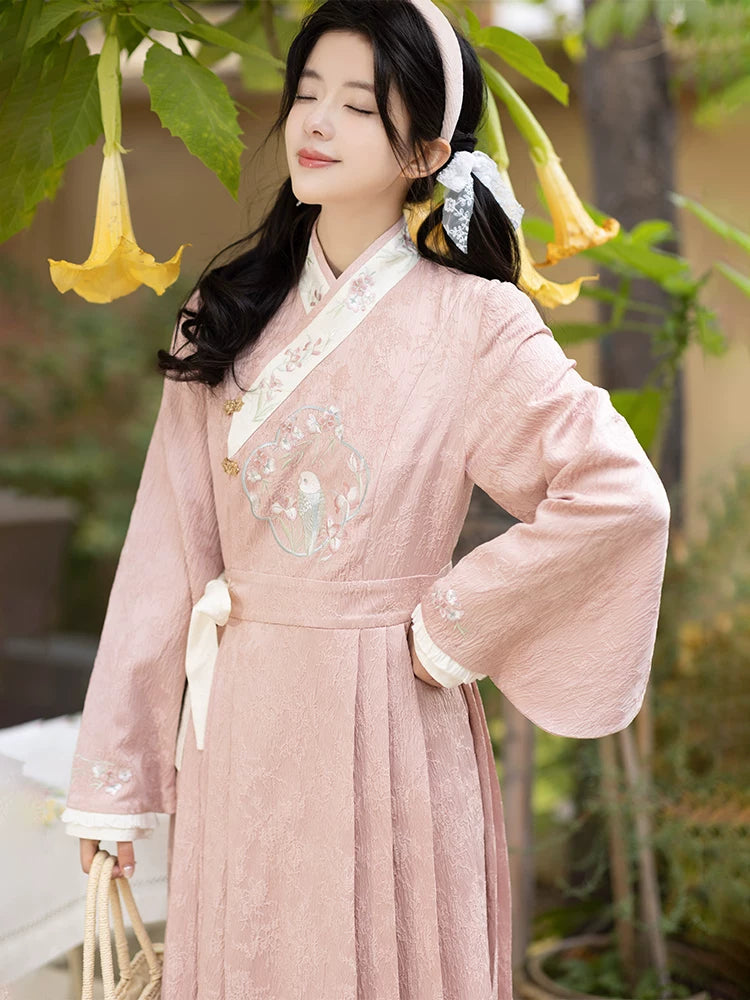 Chi Xia [One mouthful of peach ji] Han element sticker jacquard dress han HanFuDreams