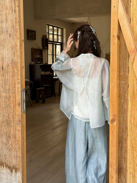 More than thirteen [Pure Iris]Lyocell Modern Hanfu 3-Piece Set modern HanFuDreams
