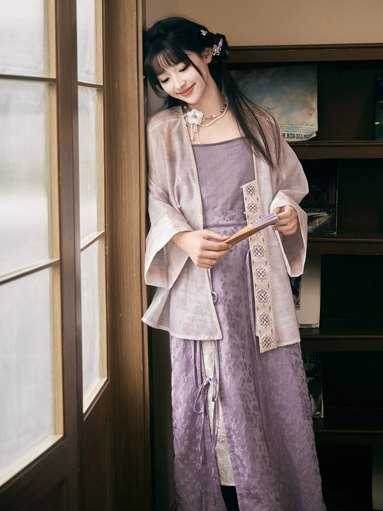 More than thirteen [thin purple] new Chinese coat skirt national style suit modern HanFuDreams