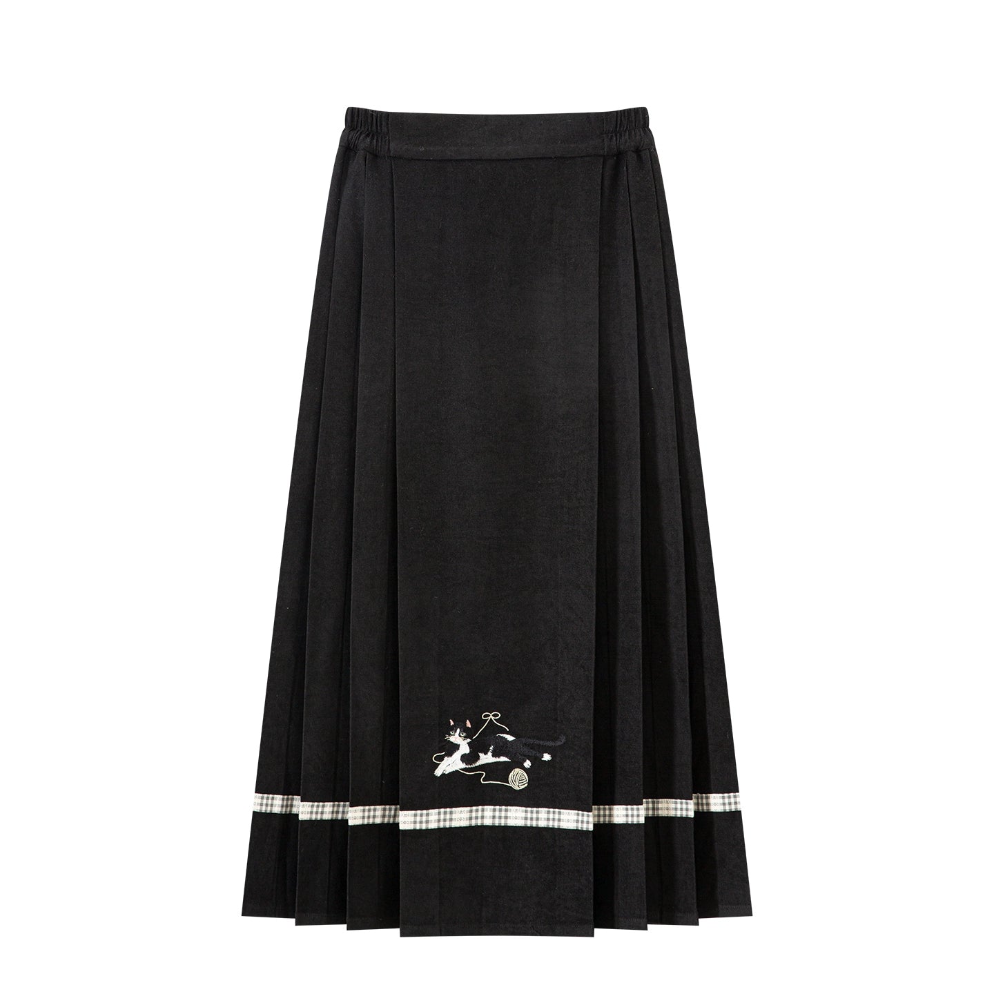 Chi Xia [Lucky Enter Meow] Fleece Short Jacket Horse Face Skirt Ming HanFuDreams Elastic waist horse dress S