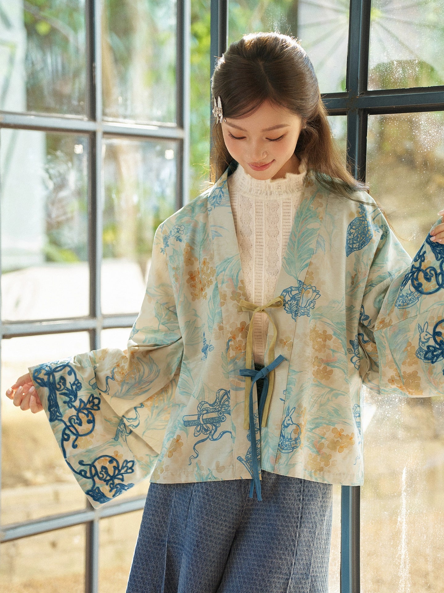 More than thirteen [banana leaf poems] wearing velvet pleated clothes and national style coats modern HanFuDreams